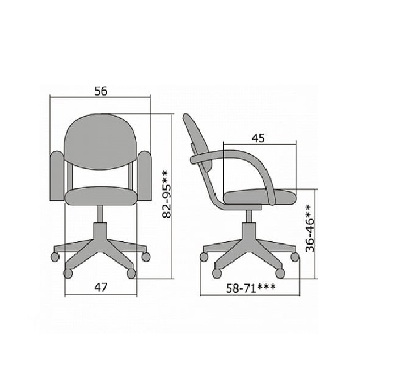 Кресло офисное Metta MA-70 AL Темно-серое №21