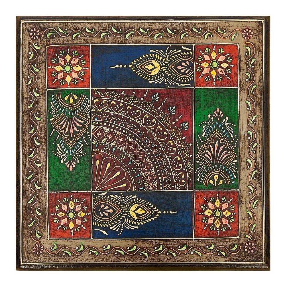 Столик Secret De Maison HAVELY ( mod. BJ-001) дерево манго, 30x30x17 cm, этническая роспись