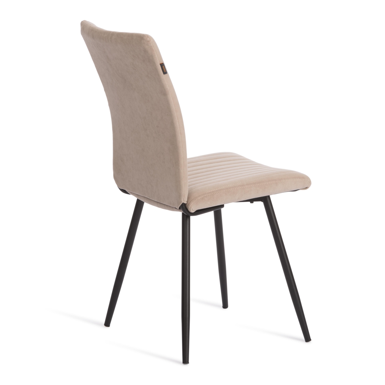 Стул обеденный Monte Carlo флок , 50х55х93, бежевый/черный, 7