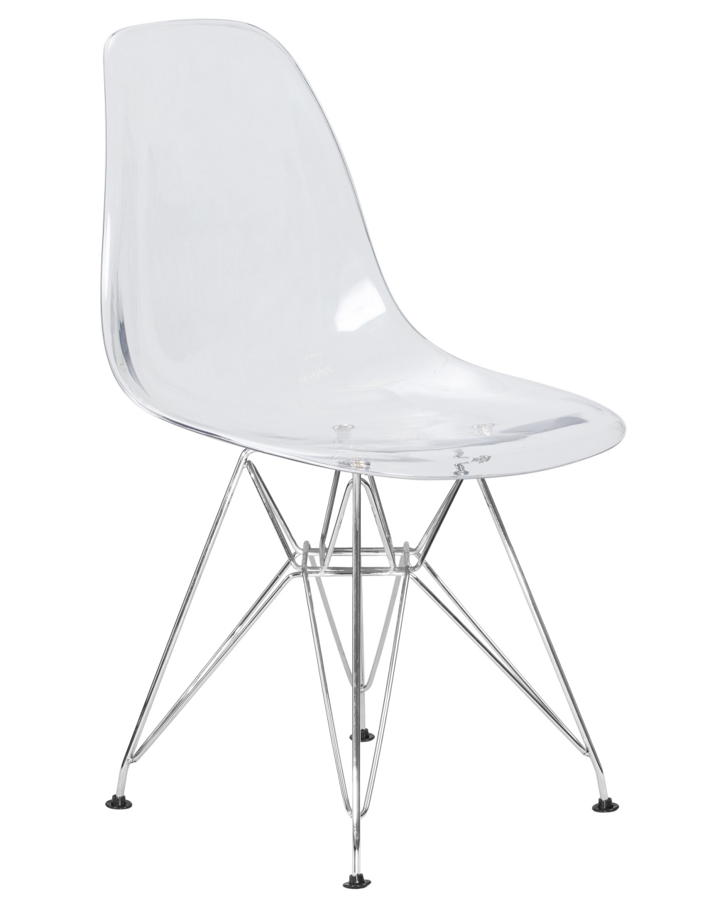 Стул обеденный DOBRIN DSR CASPER ножки хром Прозрачный