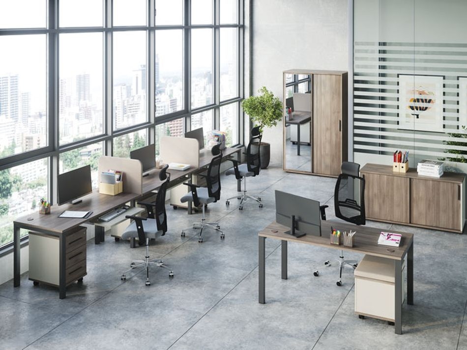 Комплект офисной мебели New Line №1 Дуб шамони темный