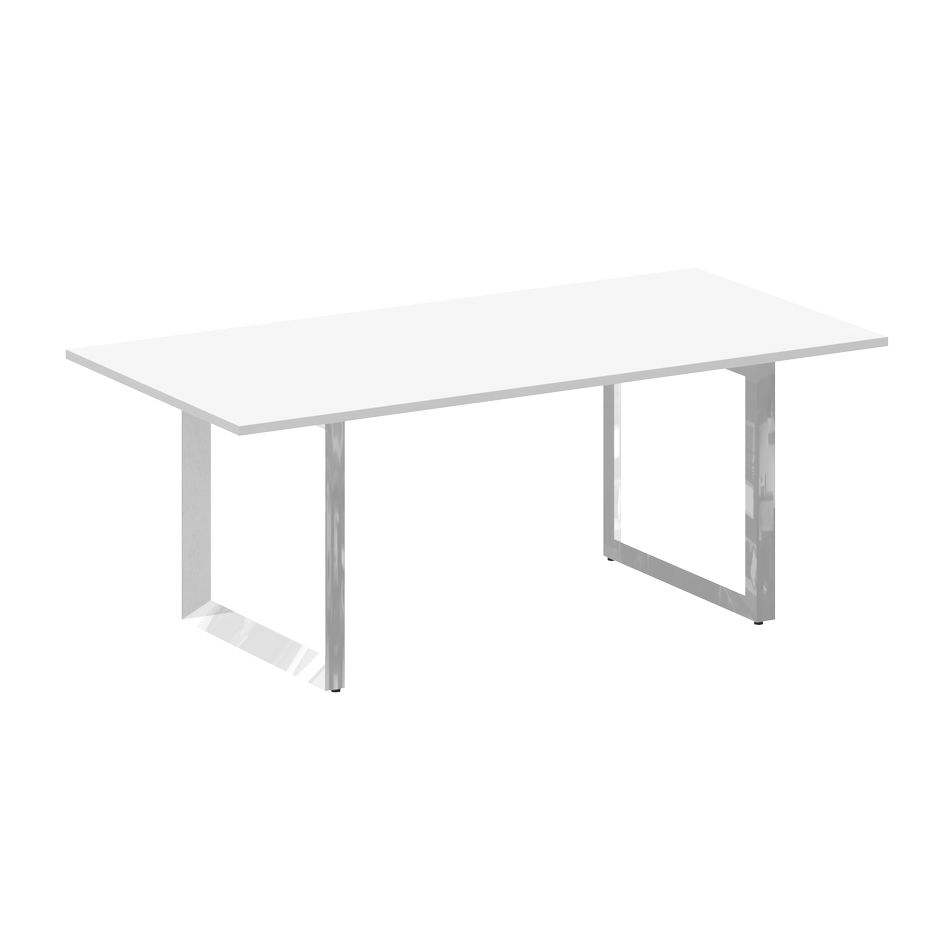 Стол переговорный на О-образном м/к ONIX DIRECT LUX M-O.MO-PRG-19 Белый бриллиант