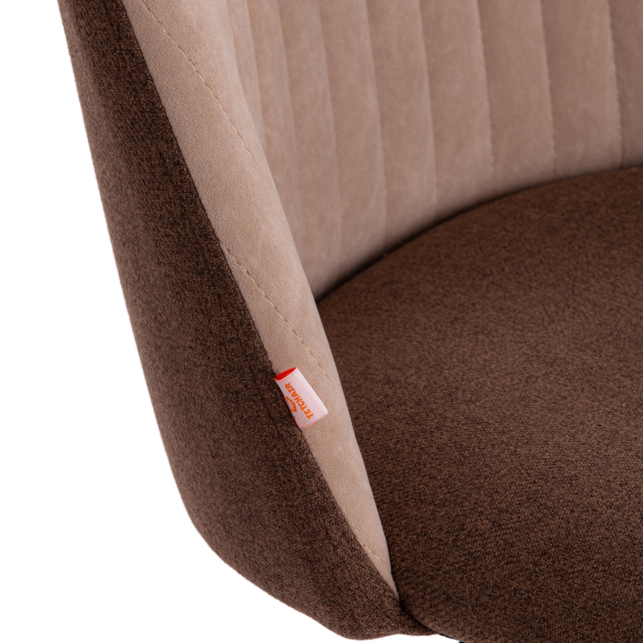 Кресло MELODY ткань/флок, коричневый/бежевый, Orleans D6/7