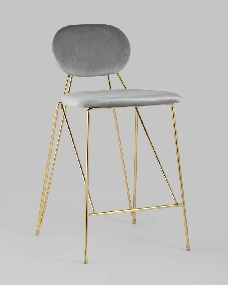 Стул Элис полубарный Светло-серый