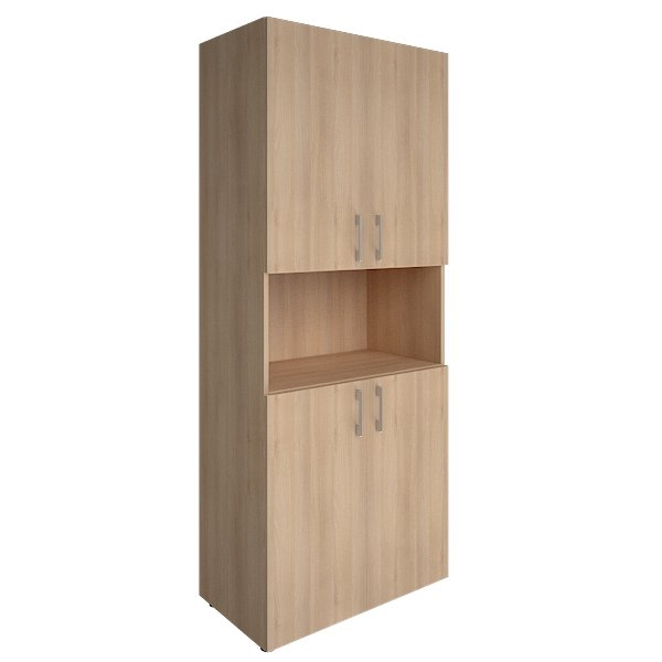 Шкаф книжный закрытый с нишей без топа YALTA LT-ST 1.5 Снежная Патина