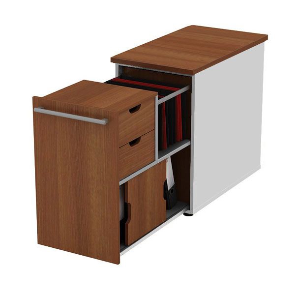 Тумба приставная многофункциональная Profiquadro КВ 885 НР Орех ногаро/белый премиум