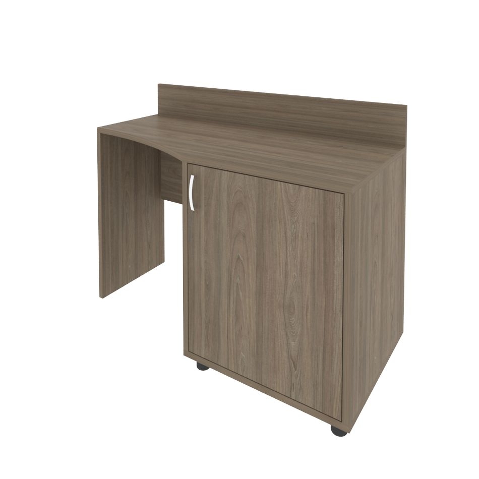 Стол (узкий) с тумбой и бортиком (правый) LIGHT С-СТУ-120 Пр Вяз Благородный