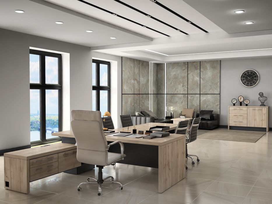 Тумба с 1 дверью и 3 ящиками Торстон Т-12-01 Дуб Вотан Антрацит