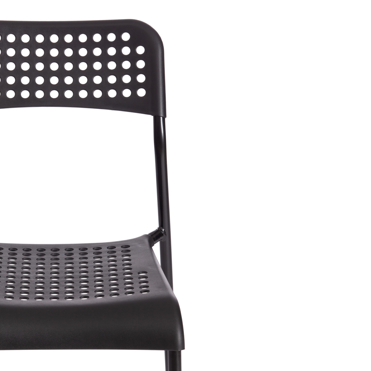 Стул ADDE (mod. C-049) металл/пластик, 39 х 49 х 78 см, Black(черный) разборный