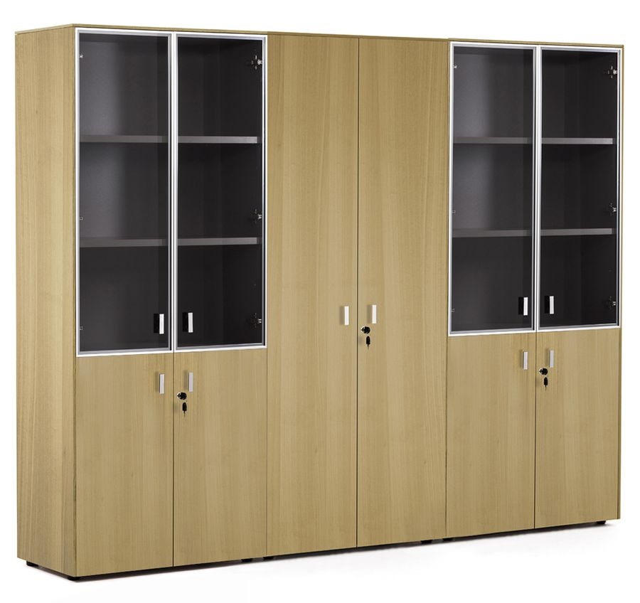 Шкаф комбинированный двойной с гардеробом ENZO 109 731 ECL-L 51 Светлый эвкалипт Хром
