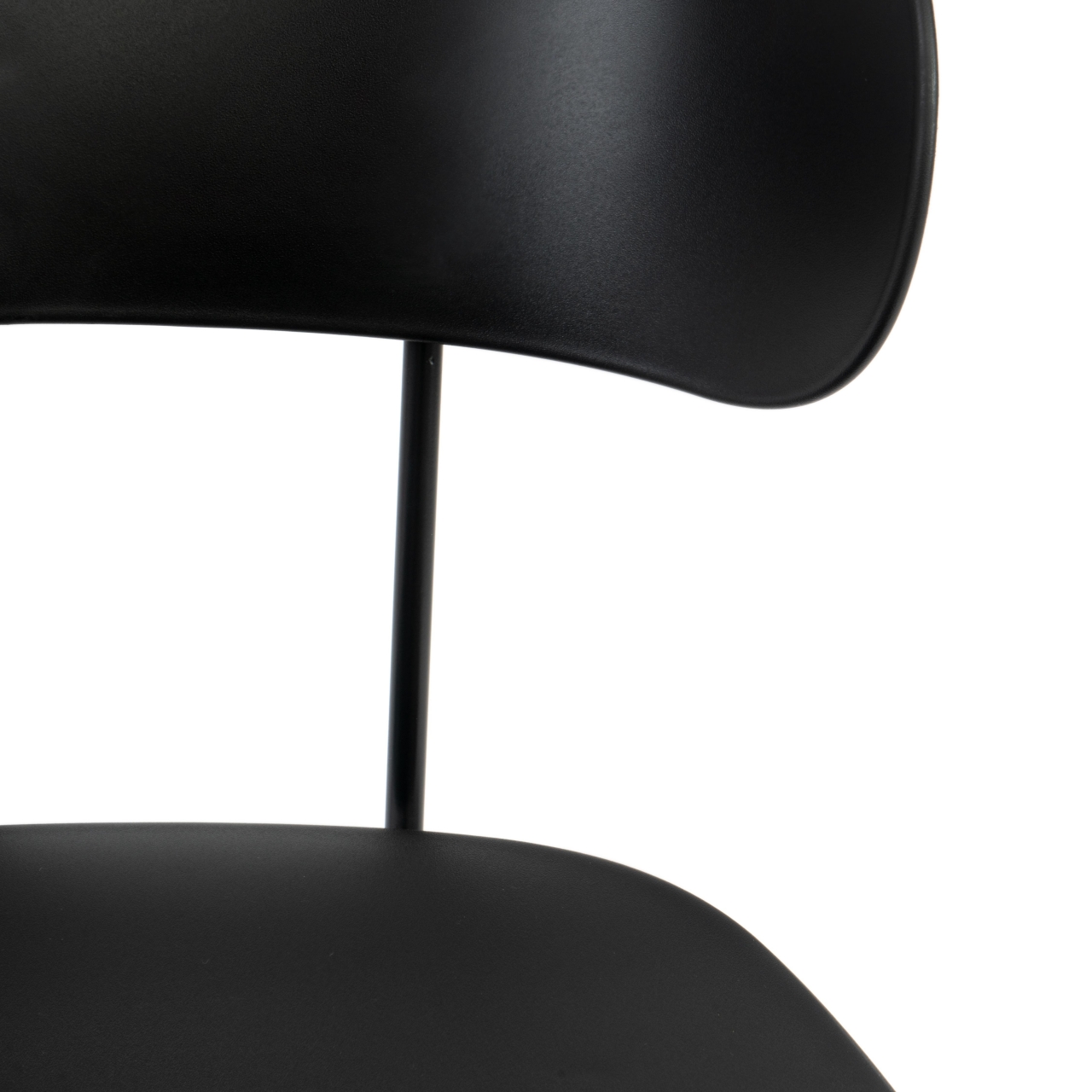 Стул VAN HALLEN (mod. 1534-45) пластик/металл, 45х52х77 см, высота до сиденья 46,5 см, черный/черный