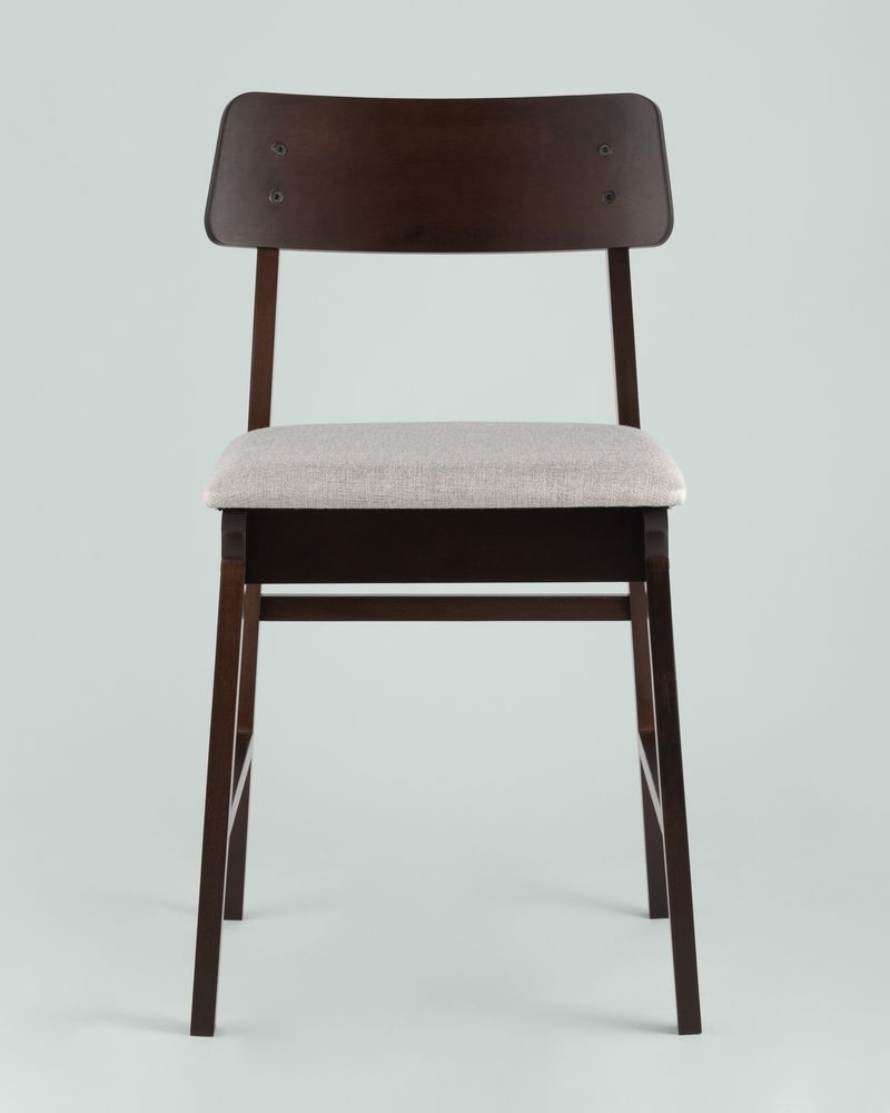 Комплект из двух стульев ODEN мягкая тканевая Светло-серая обивка