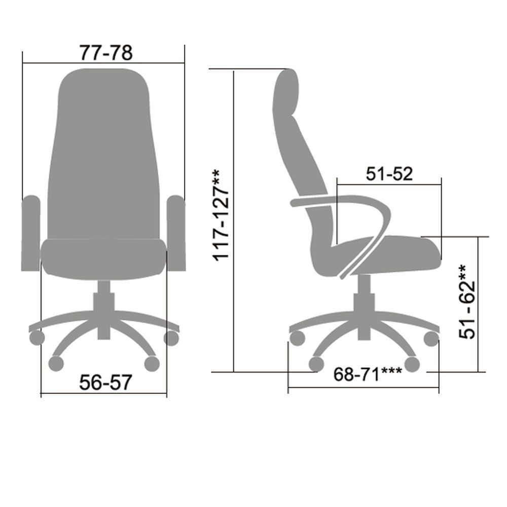 Кресло руководителя Metta LK-11 Pl 821 Черное
