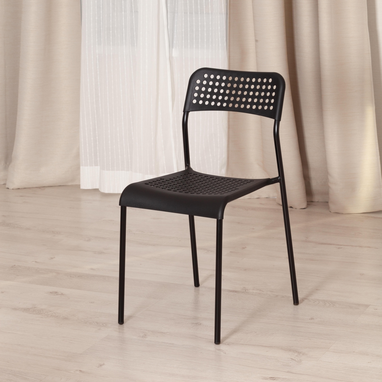 Стул ADDE (mod. C-049) металл/пластик, 39 х 49 х 78 см, Black (черный)