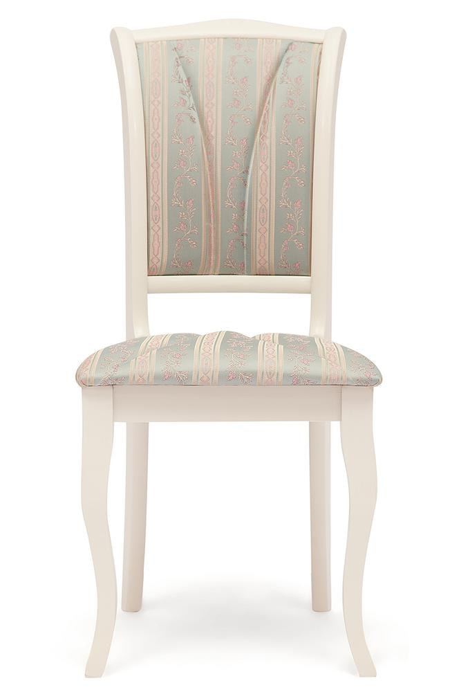 Стул Opera ( OP-SC ) / 1 шт. в упаковке дерево гевея, 45х53х97см, ivory white (слоновая кость 2-5), ткань бирюзовая (H180-19)