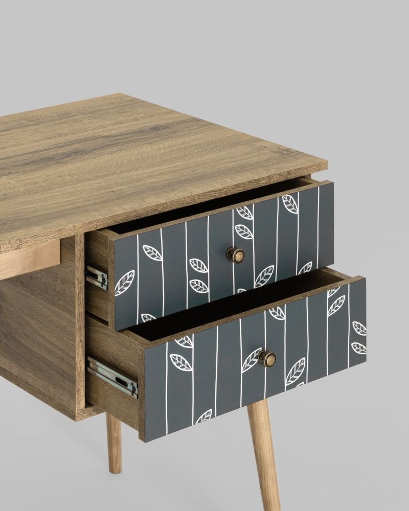 Стол письменный Berber с одной тумбой принт 18