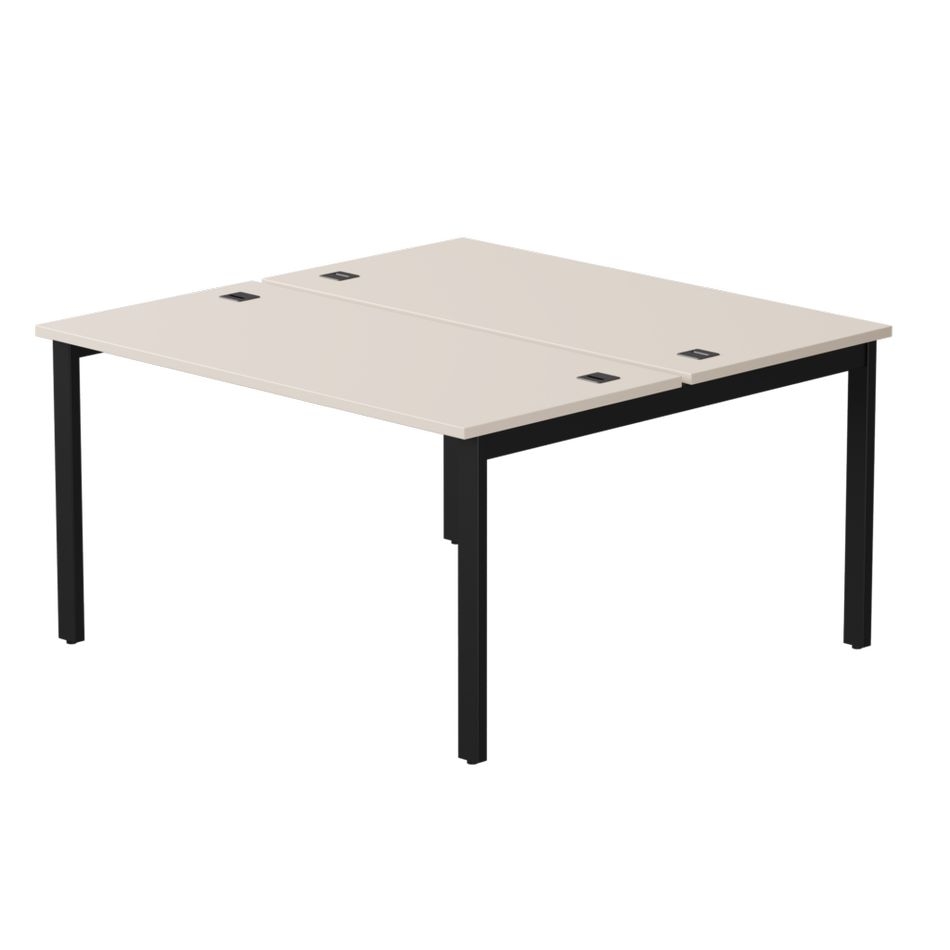 Бенч-система на 2 места на металлокаркасе, опоры 90 гр Everprof EVO 254S018 Кашемир Черный (1380)