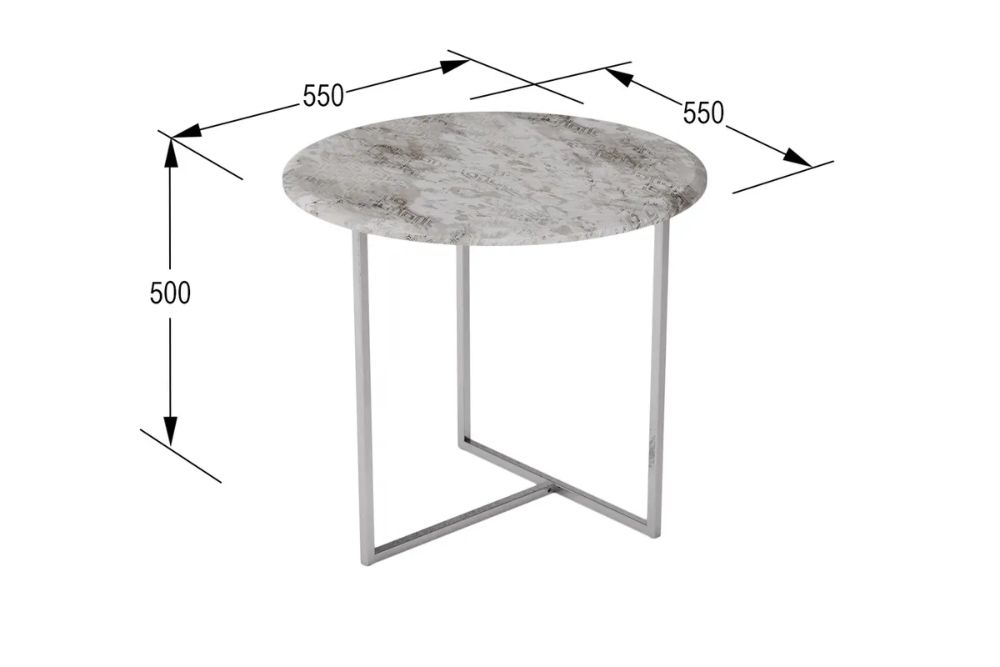 Стол журнальный Альбано Белый мрамор