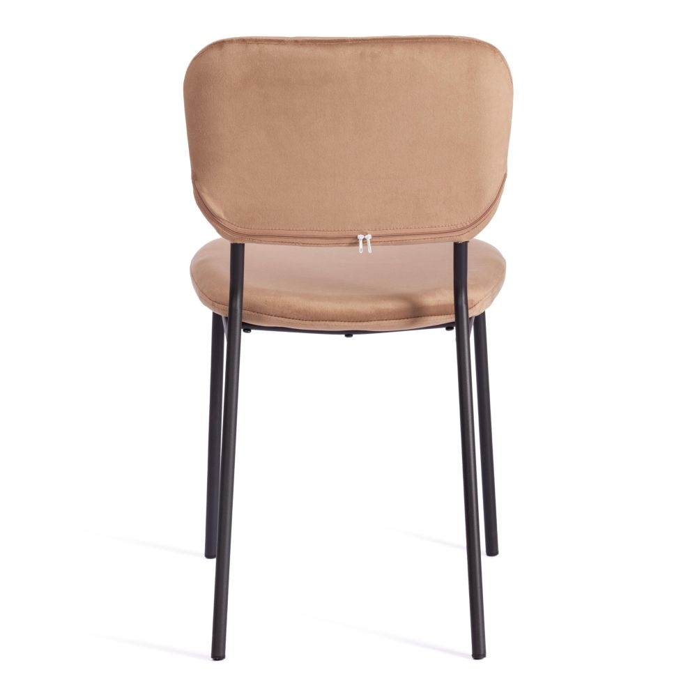 Стул CAROL (mod. UC06) / 1 шт. в упаковке металл, вельвет, 45 х 56 х 82 см, Brown (коричневый) HLR11 / черный