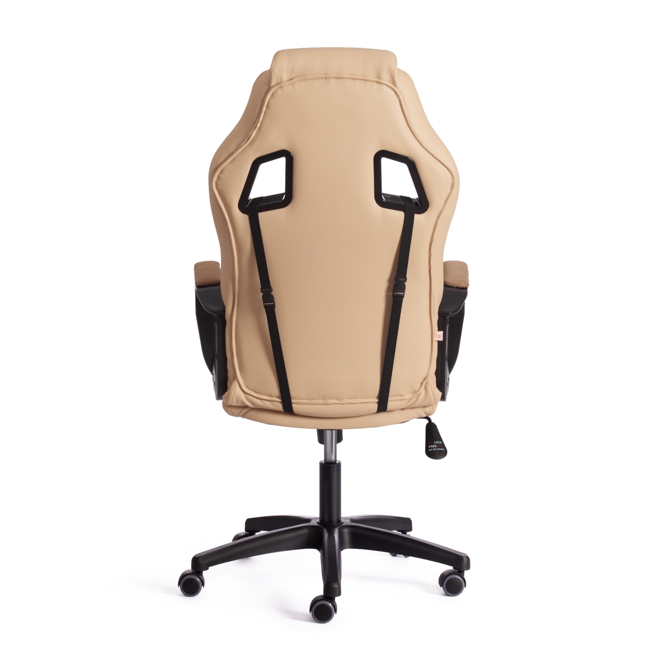 Кресло DRIVER (22) кож/зам/ткань, бежевый/бронза, 36-34/TW-21