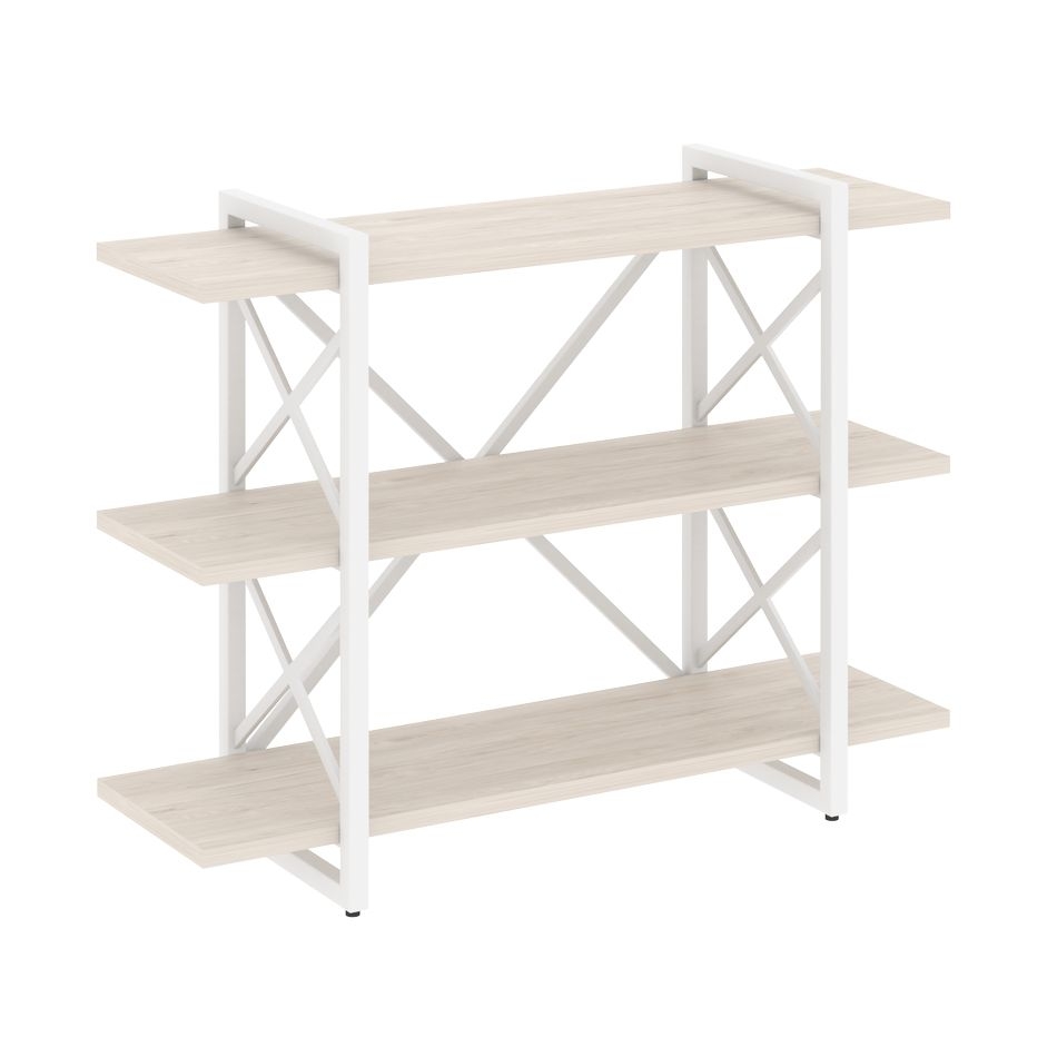 Стеллаж на регулируемых опорах - 3 полки LOFT VR.L-MST.O-3.8V Металл белый Денвер светлый