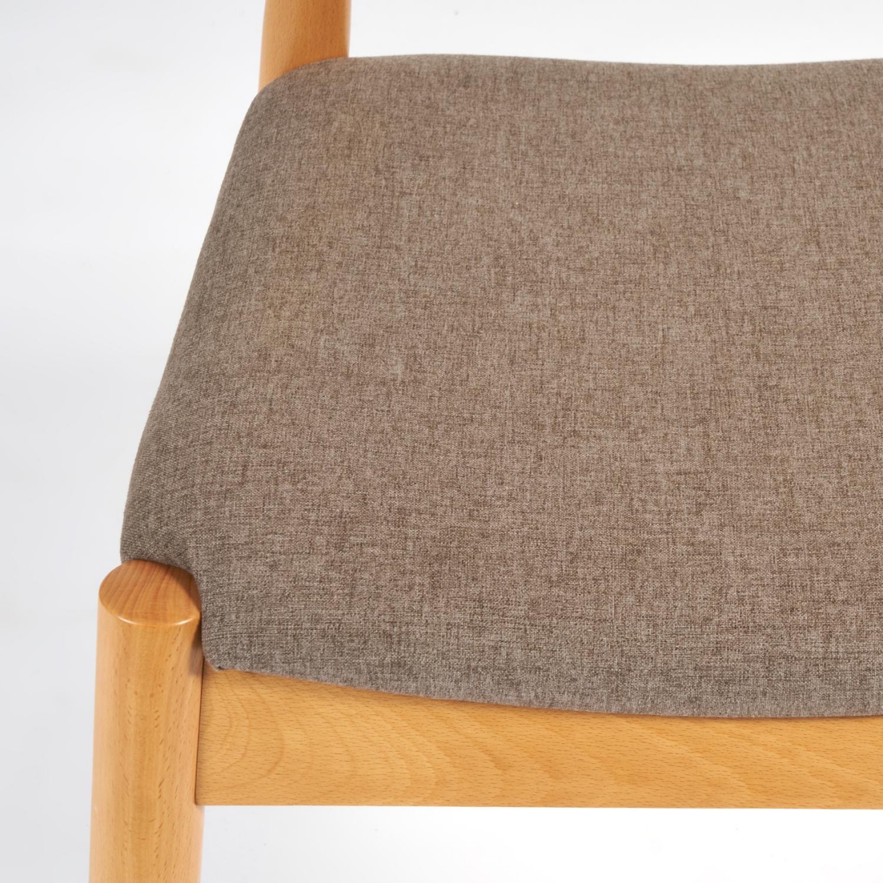 Стул мягкое сидение BULL каркас бук, сиденье ткань, 54,5*54*75см, Натуральный + Коричневый