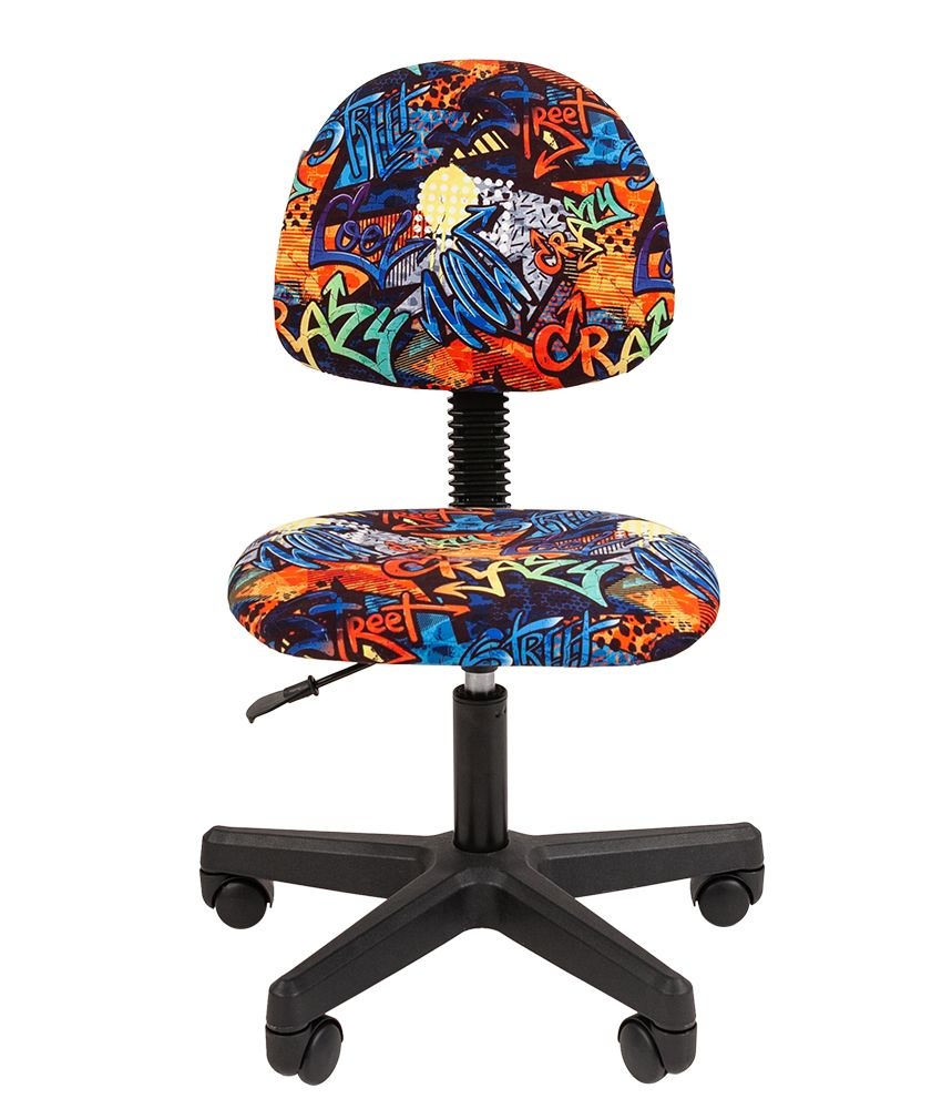 Детское кресло CHAIRMAN ТИН (Kids) 104 черный пластик Crazy