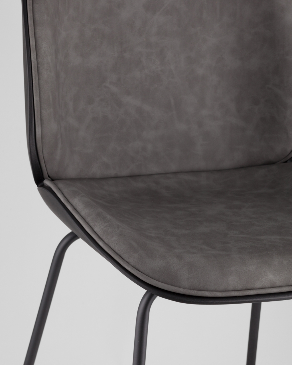 Стул барный Beetle Lite PU со спинкой Серый