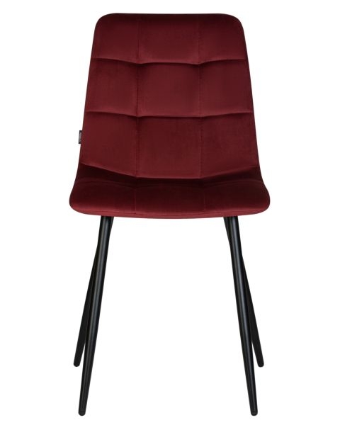 Стул обеденный DOBRIN CHILLY (Бордовый Holland 47, основание черное) 4 шт