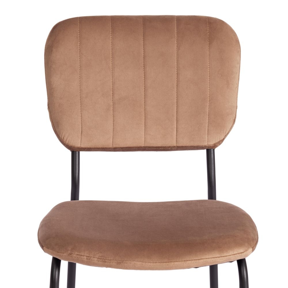 Стул CAROL (mod. UC06) / 1 шт. в упаковке металл, вельвет, 45 х 56 х 82 см, Brown (коричневый) HLR11 / черный