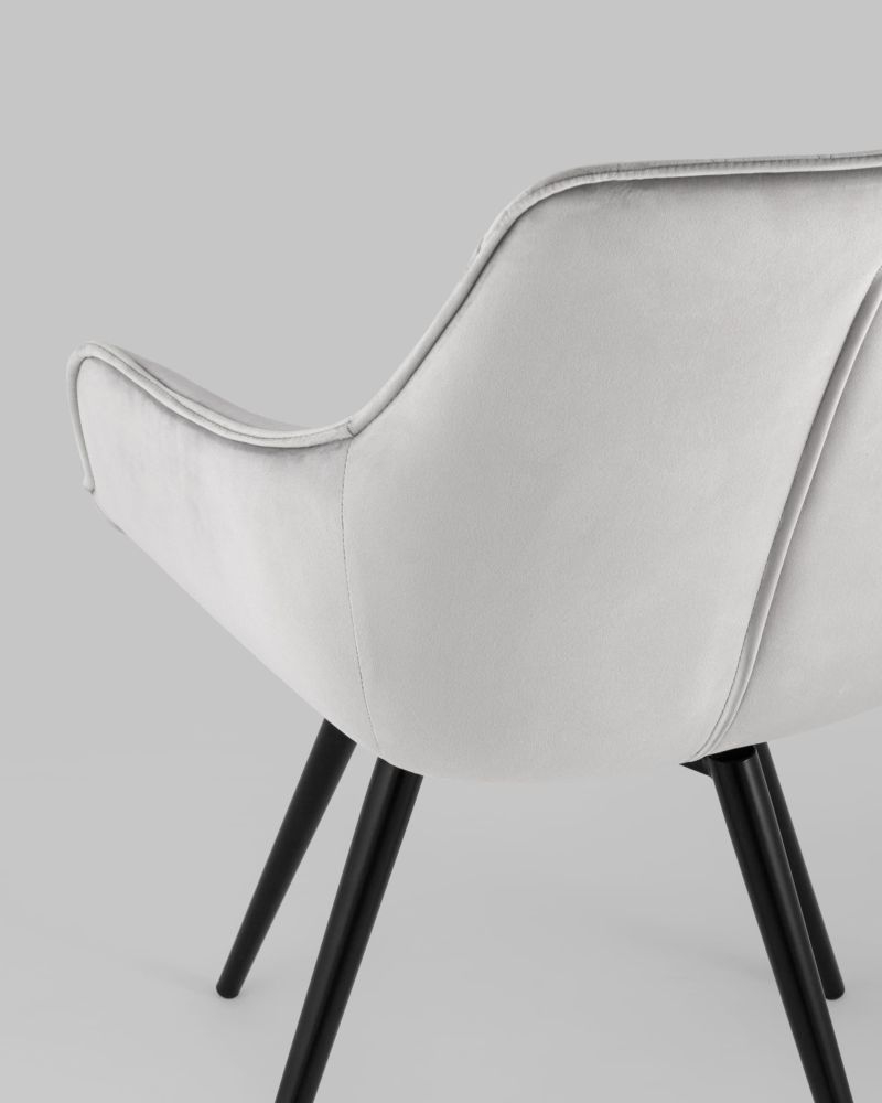 Стул вращающийся Сеул велюр Светло-серый