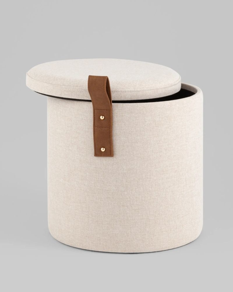 Пуф с ящиком Эркки XS белый