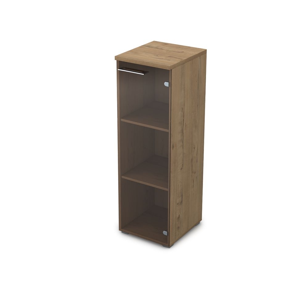 Пенал средний со стеклом GLOSS LINE 9НП.017.3 Teakwood