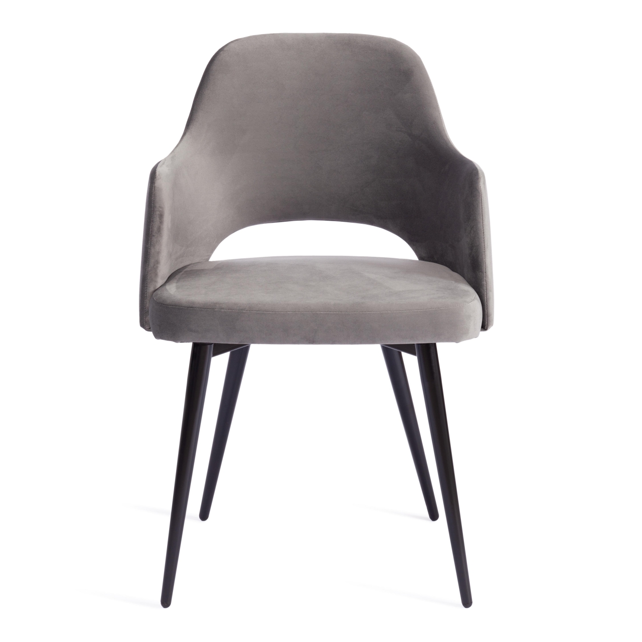 Кресло VALKYRIA 2 (mod. 718) ткань/металл, 55х55х80 см, высота до сиденья 48 см, серый barkhat 26/черный