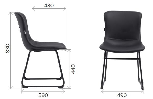 Кресло для посетителей Everprof Expo CF Экокожа Бежевый