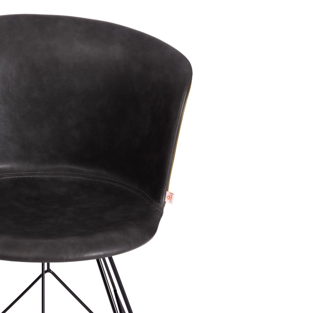 Стул KRANZ (mod. 9322М) / 1 шт. в упаковке экокожа / пластик , 53 х 55 х 45 х 76,5, Grey (Cерый) 7 / Olive (Оливковый) 19 / черный