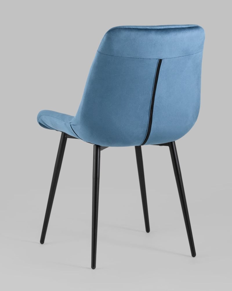 Стул Джастин велюр Пыльно-синий