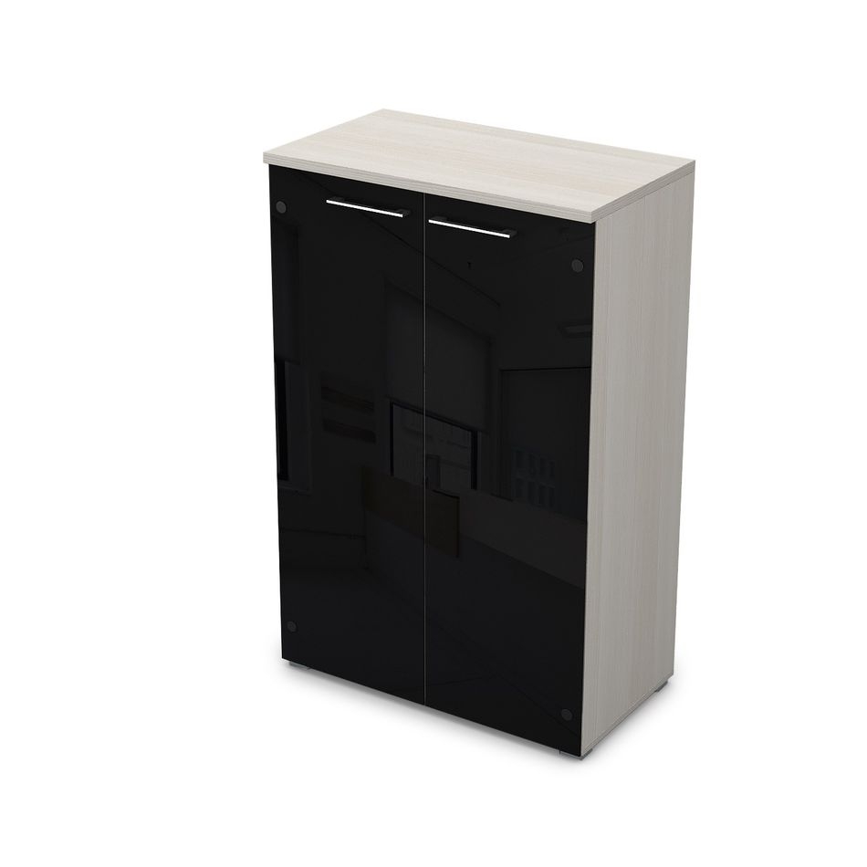 Шкаф средний со стеклом GLOSS LINE 9НШ.017.7 Ivory