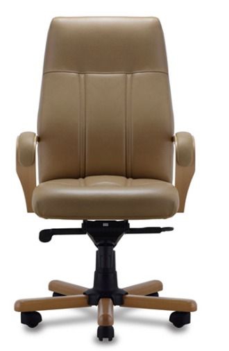 Кресло с высокой спинкой на крестовине Босс D100 Бежевое