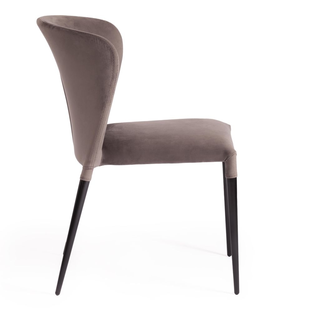 Стул ALVOR (mod. 715) ткань/металл, 48х65х86 см, высота до сиденья 51 см, темно-серый barkhat 14/черный