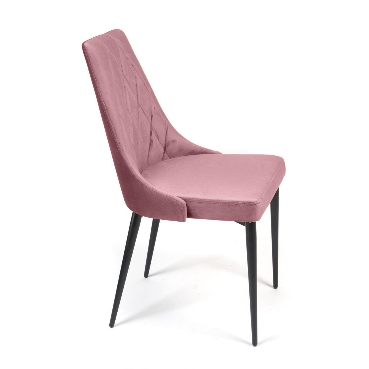 Стул LAVANDA (mod.712) ткань/металл, 55х55х92 см, высота до сиденья 50 см, коралловый barkhat 15 /черный