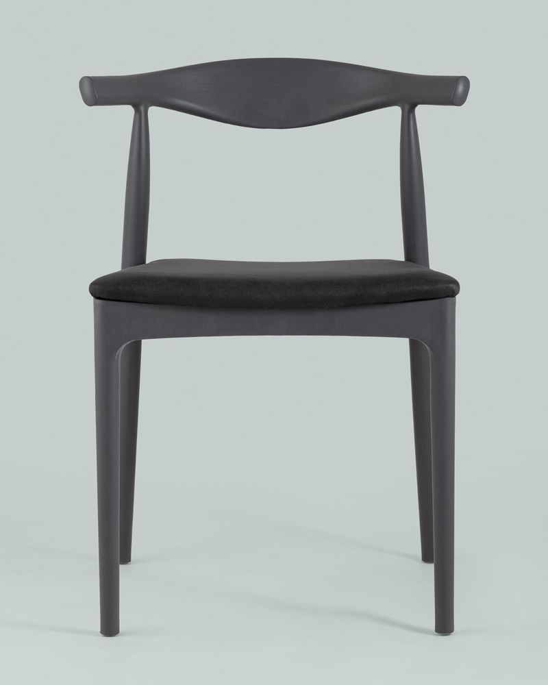 Стул пластиковый Bull с мягким сиденьем Серый