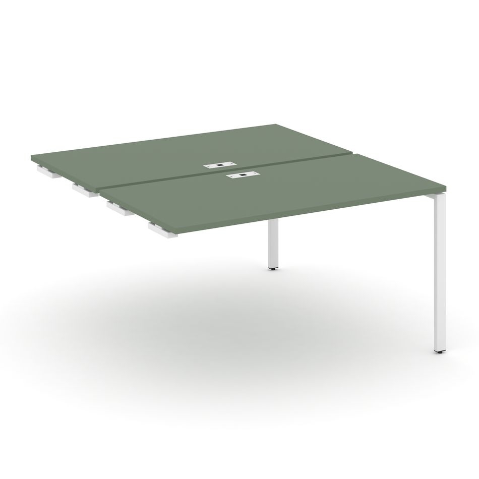 Двойной стол-приставка к опорным тумбам/шкафам CONCEPT CN.DSPR-004 Кобо Белый