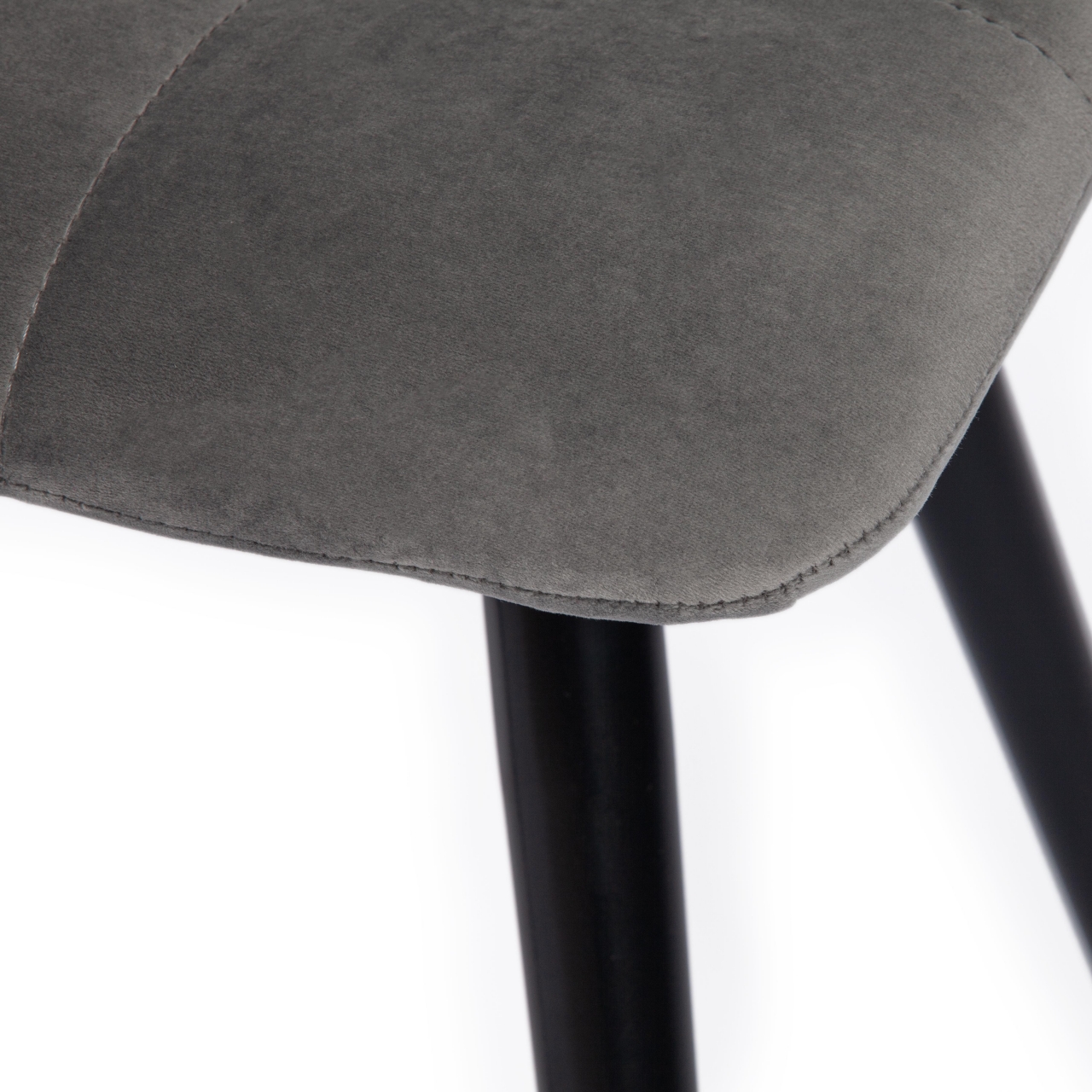 Стул CHILLY (mod. 7095-1) ткань/металл, 45x53х88 см, высота до сиденья 50 см, серый barkhat 26/черный