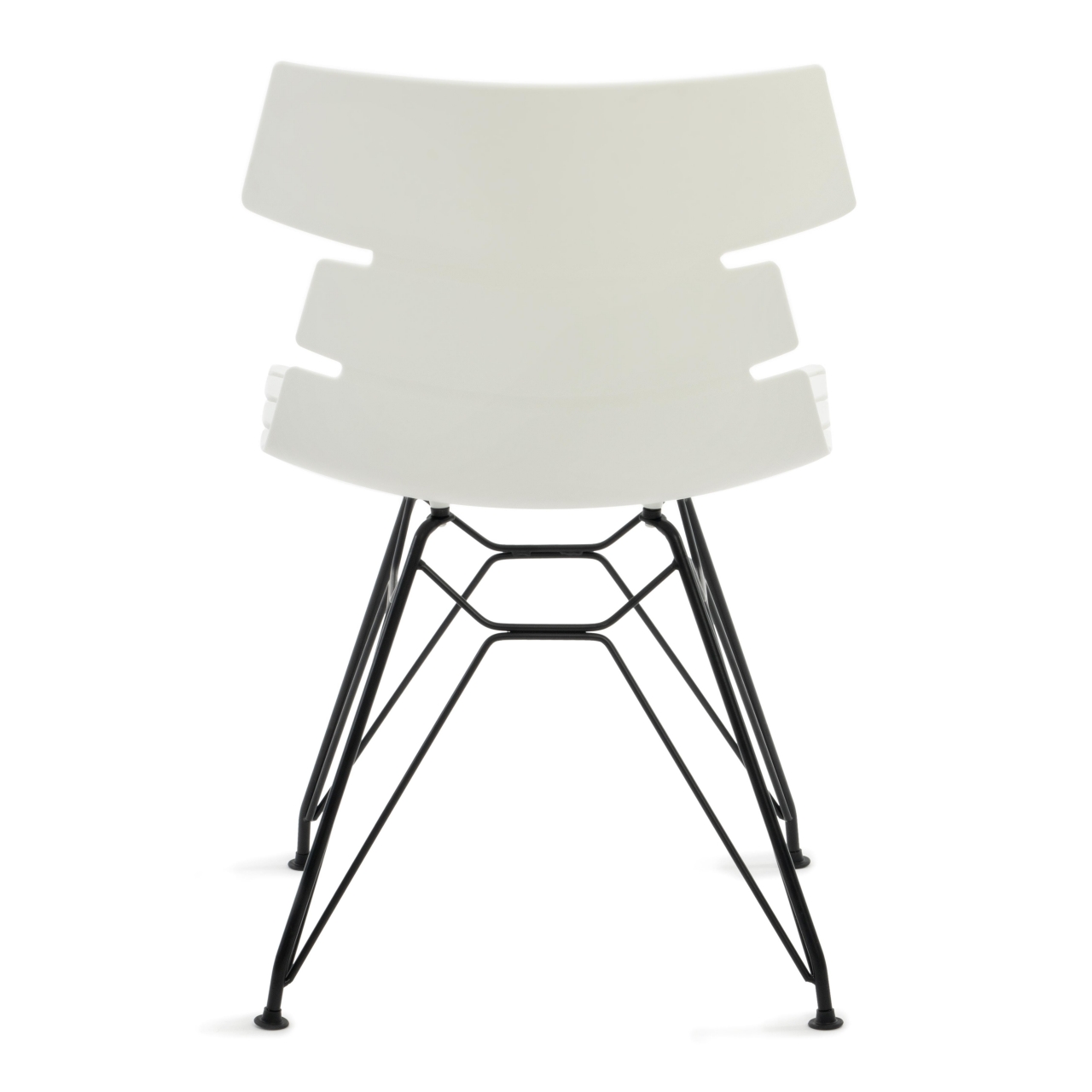 Стул HANSEN (mod. 622N) пластик/металл, 51х47х80 см, высота до сиденья 45 см, белый/черный