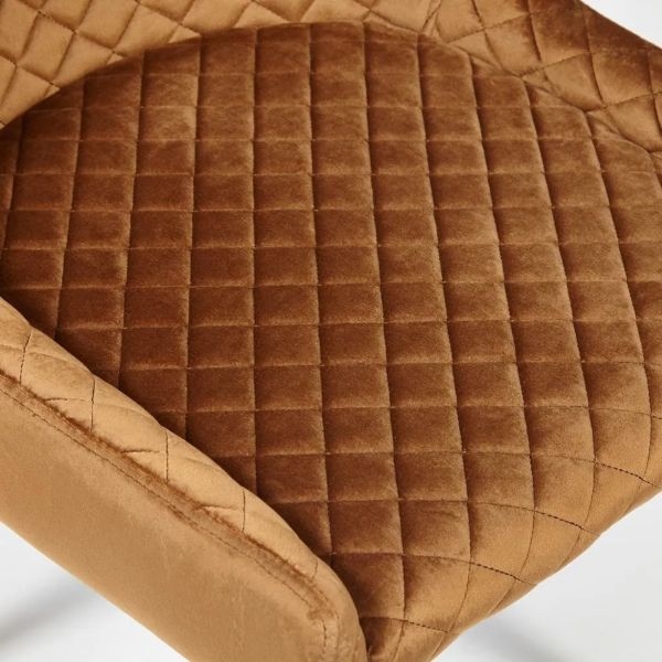 Стул ELI (mod. 8202) / 1 шт. в упаковке металл/ткань, 53x61,5x83 см, коричневый (G-062-61)/черный