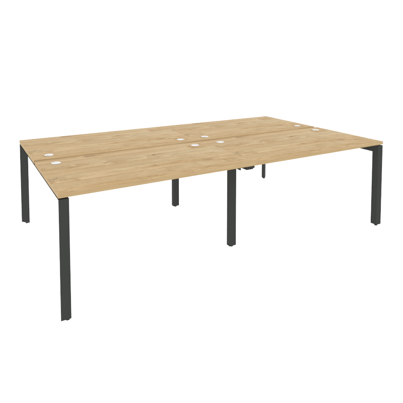 Рабочая станция на П-образном м/к ОНИКС О.МП-Д.РС-4.3.8 Тиквуд Светлый/Антрацит / ONIX O.MP-D.RS-4.3.8