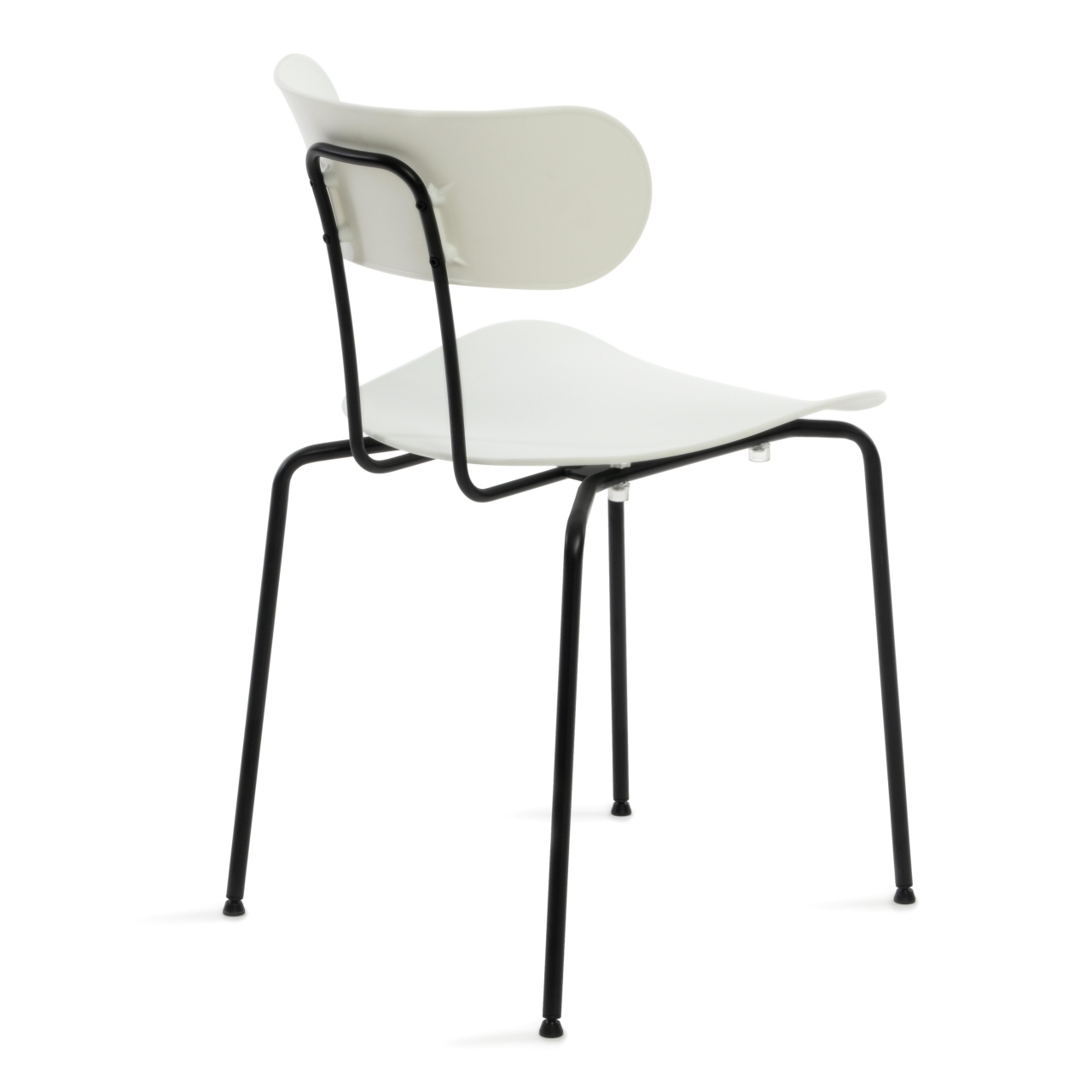 Стул VAN HALLEN (mod. 1534-45) пластик/металл, 45х52х77 см, высота до сиденья 46,5 см, белый/черный