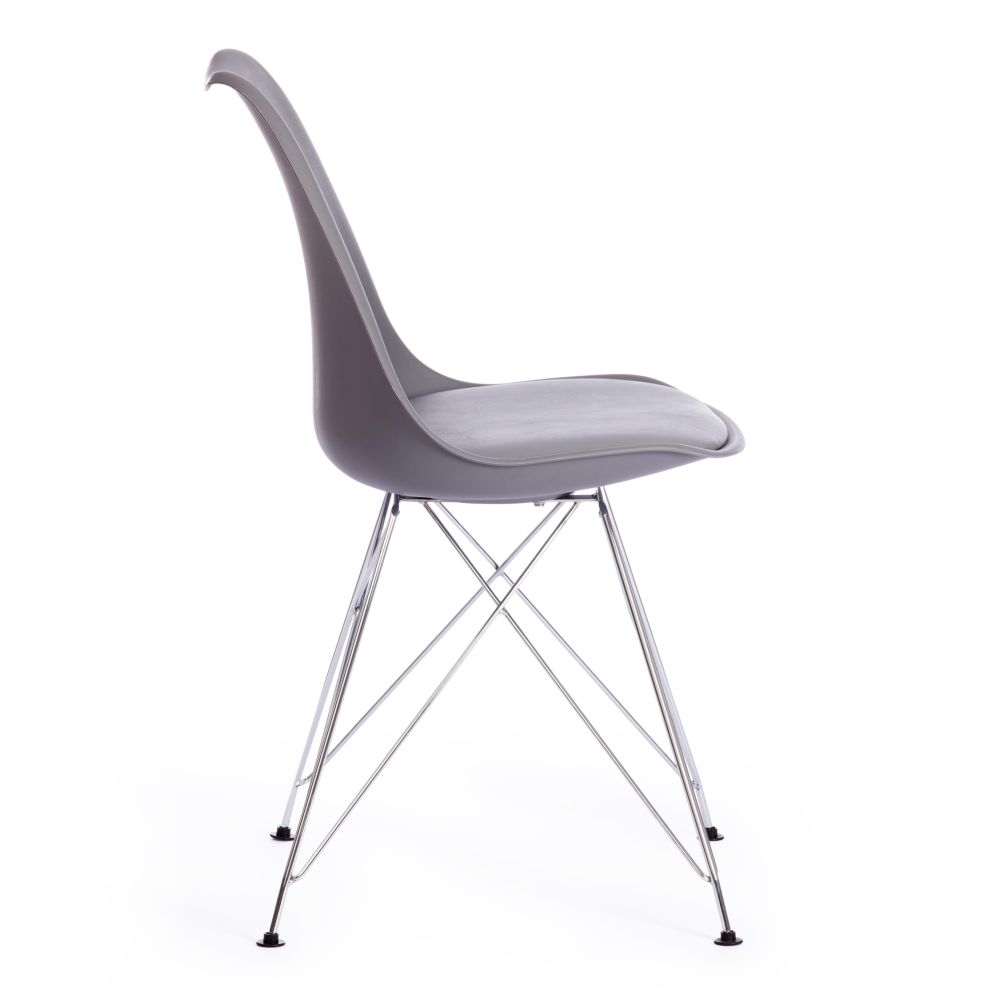 Стул TULIP IRON CHAIR (mod.EC-123) / 1 шт. в упаковке металл/пластик, 54,5*48*83,5см, серый