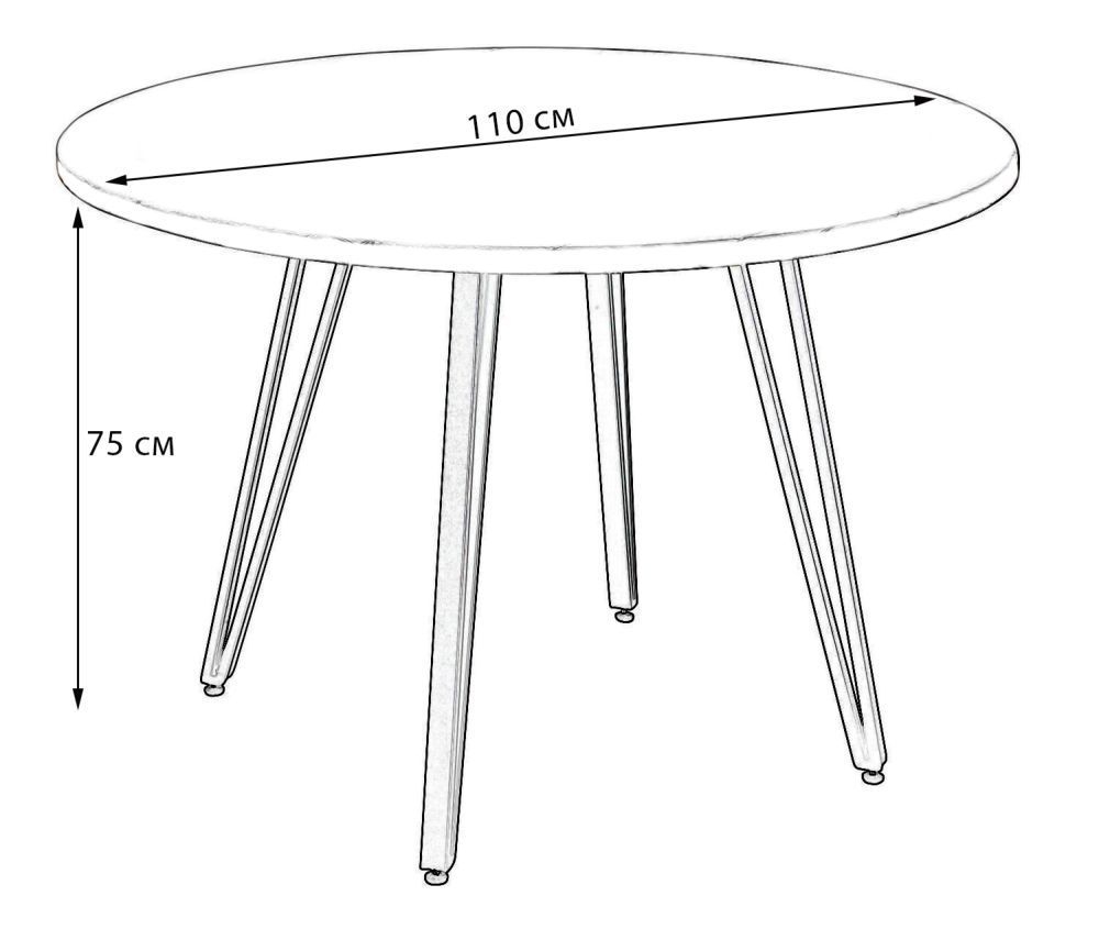 Стол Диего d110 Мрамор бьянко
